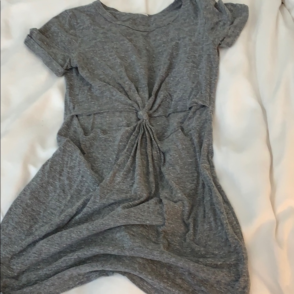 Grey knot dress